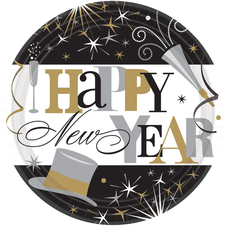 7" Paper Plates - Elegant Celebration (60ct) - Amscan