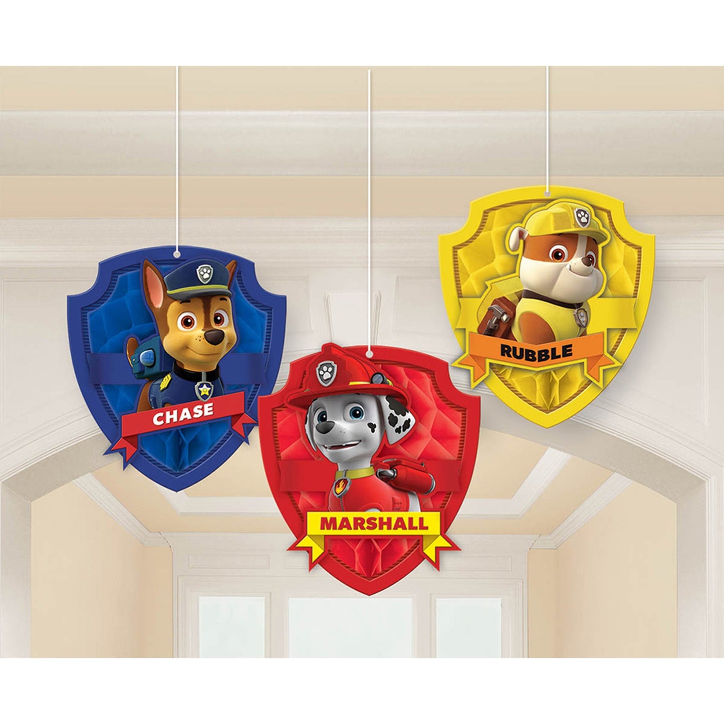 Decoraciones de panal - Patrulla Canina (3 unidades) - Amscan