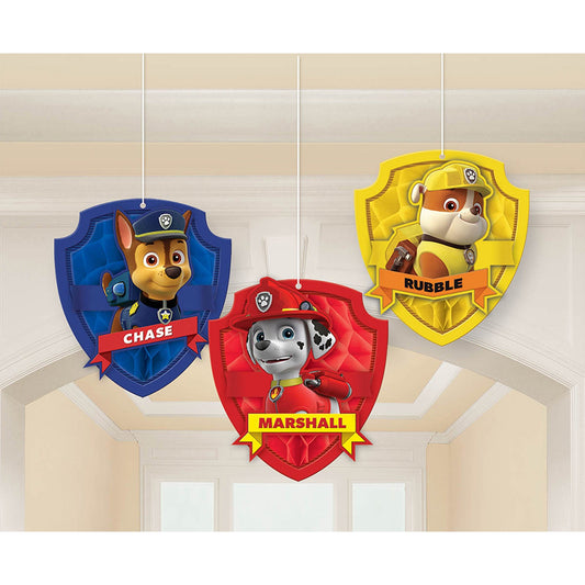 Decoraciones de panal - Patrulla Canina (3 unidades) - Amscan