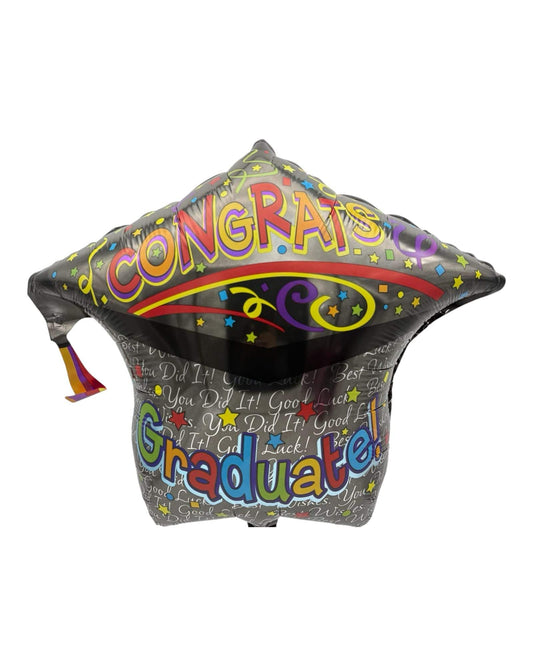24" Congrats Graduate Shape Foil Balloon 100ct - CTI