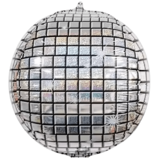 24" Holographic Disco Ball - Silver