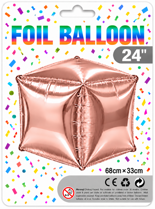 24" 3D Cube Foil Balloon