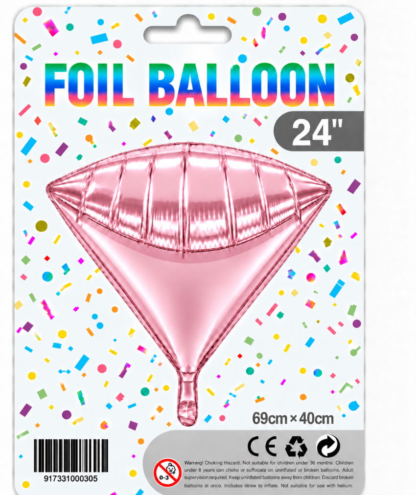 24" 4D Diamond Foil Balloon