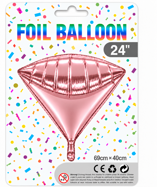 24" 4D Diamond Foil Balloon