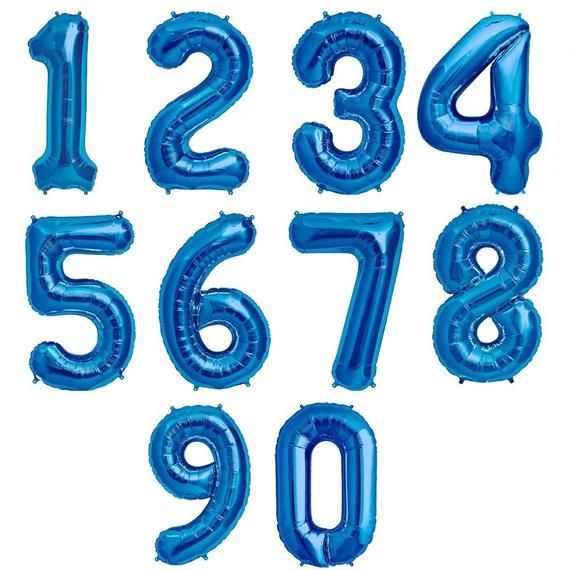 26" Blue Foil Numbers - Party America