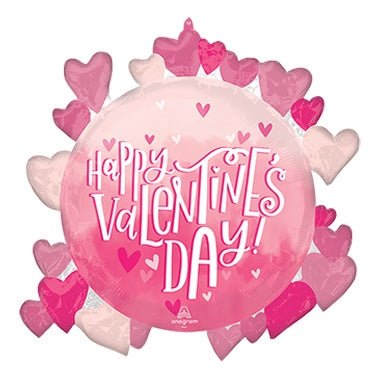 26" Happy Valentines Day Pearl Shine - SuperShape Foil Balloon - IRP