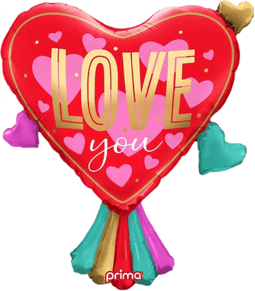 27" Love You Ruffle Collar Heart Shape