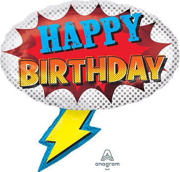 27" Superhero Happy Birthday