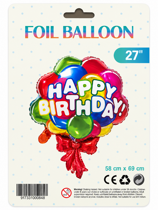27" Happy Birthday Balloon Bouquet