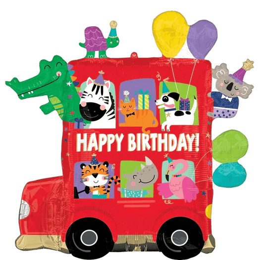 28" Birthday Party Bus