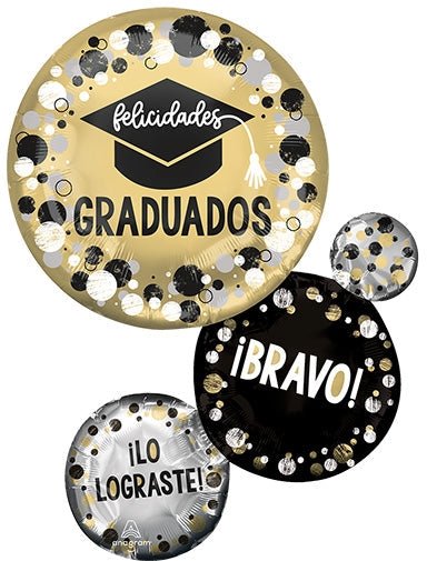 28" Felicidades Graduados Circles & Dots