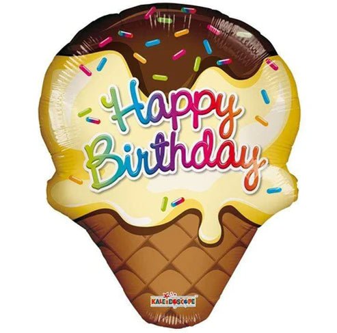28" Happy Birthday Ice Cream Cone - Conver USA