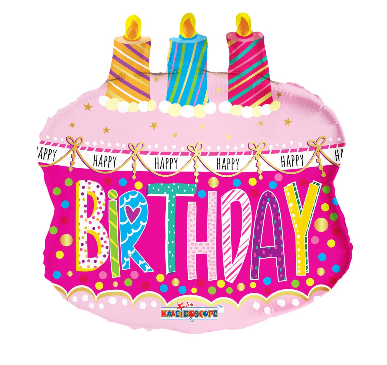 28" Happy Birthday Pink Cake - Conver USA