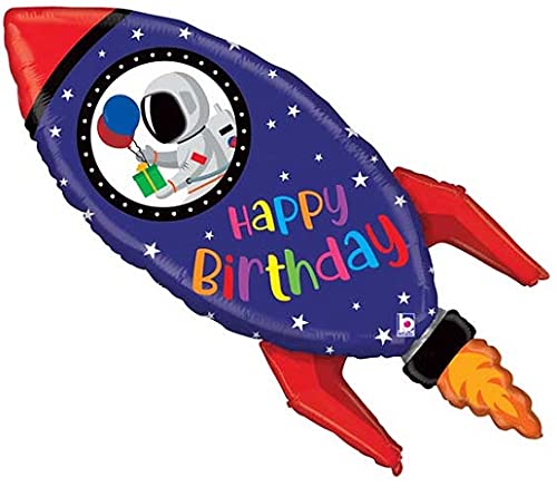 28" Happy Birthday - Rocket Ship - Conver USA