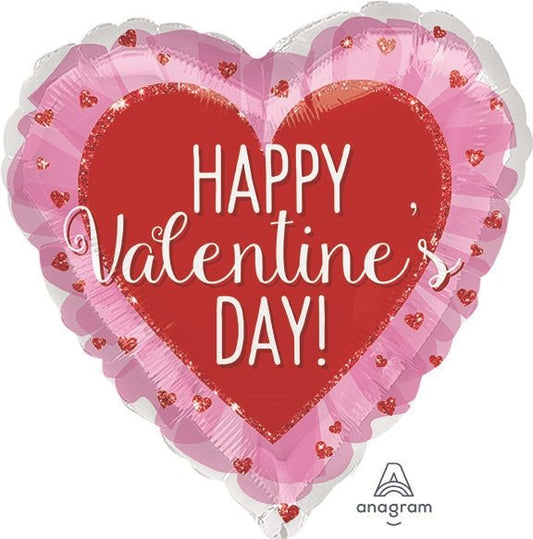 28" Happy Valentines Day Glitter Hearts (5ct) - Anagram