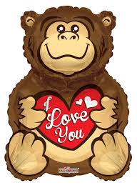 28" Smiling Bear I Love You Heart