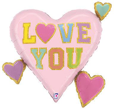 28in Love Patch Multi Hearts