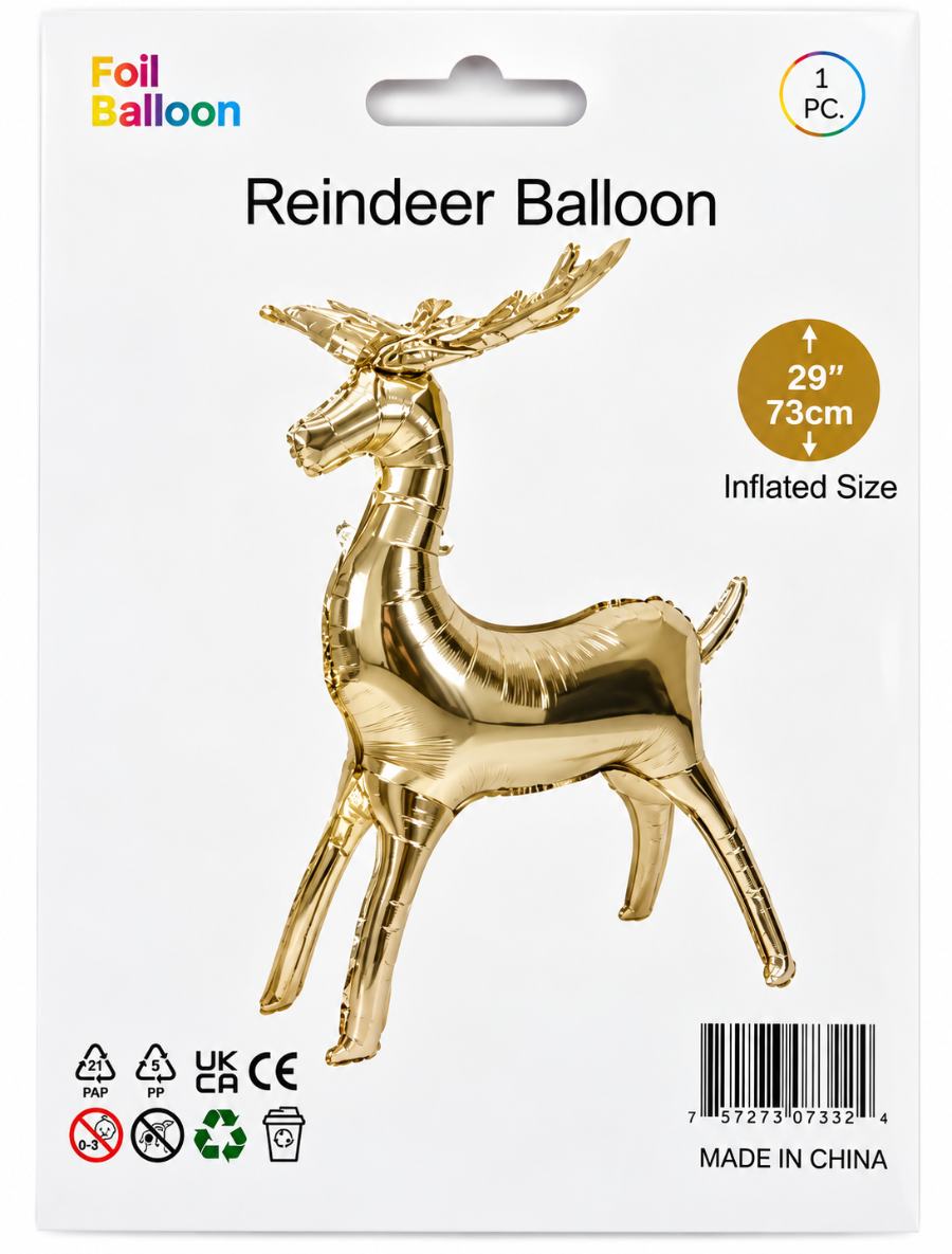 29" Standing Reindeer - Light Gold