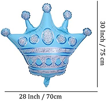 30" Blue Crown Foil Balloon - Winner Party