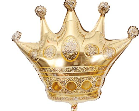 30" Foil Balloon - Gold Crown
