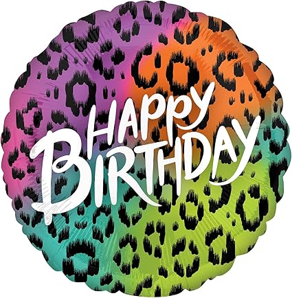 30" Happy Birthday - Animal Print - Anagram