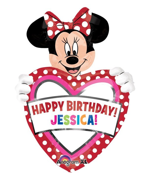 30" Minnie Mouse Birthday Heart (Personalizable)
