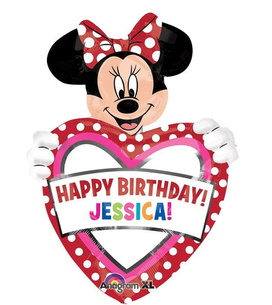 30" Minnie Mouse Birthday Heart (Personalizable)