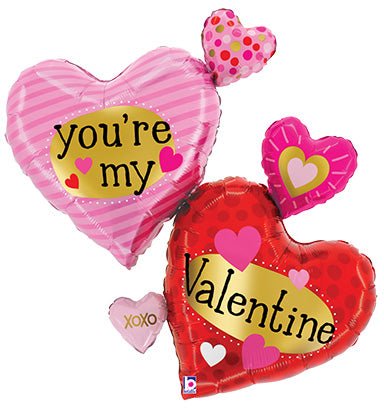 30" Multi Hearts - You're My Valentine