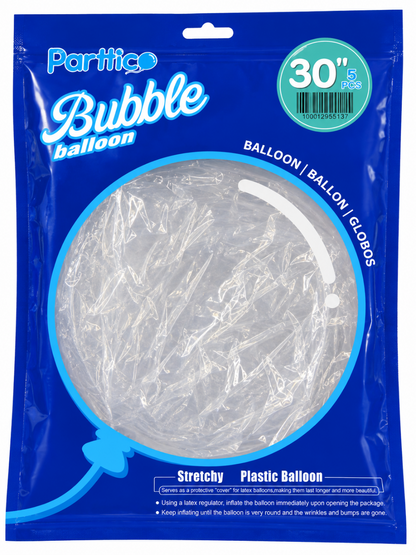 30" Clear Bobo (5ct)