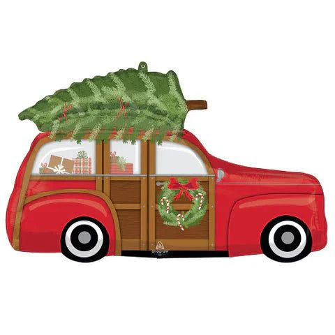 32" Christmas Woody Wagon