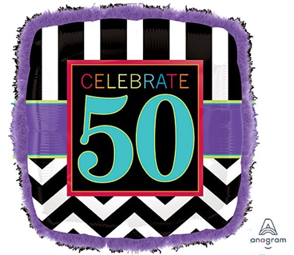 32" Doo - Dads 50th Birthday Celebration with Boa Trim