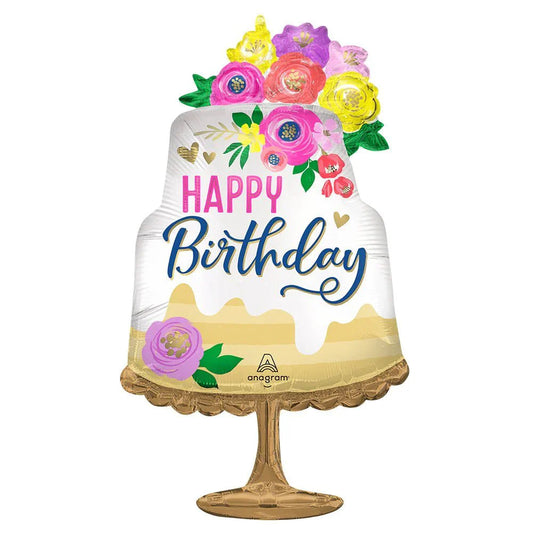 32" Satin Artful Floral Birthday - Anagram