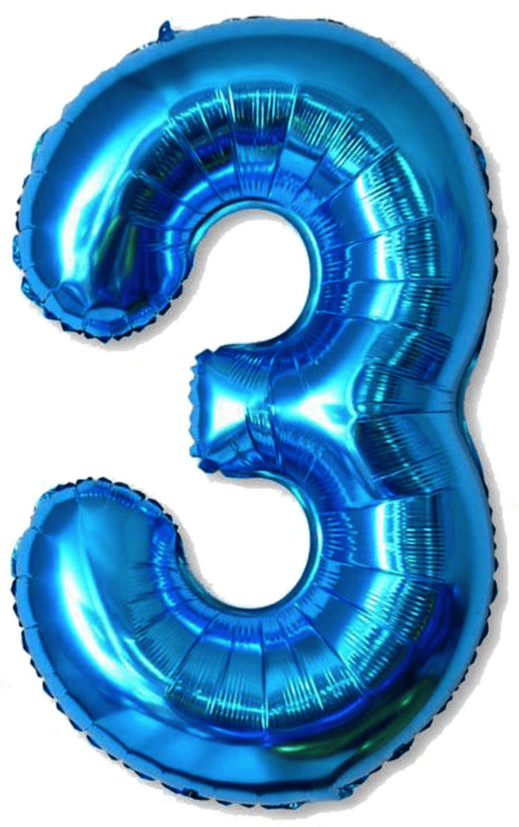 34" Balloon Numbers - Blue Conver USA