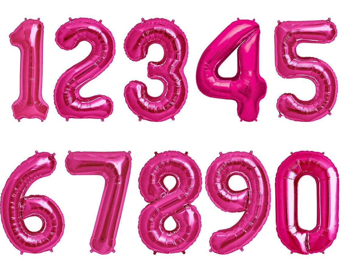 34" Balloon Numbers - Magenta - Party America