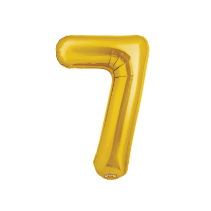 34" Balloon Numbers - Gold