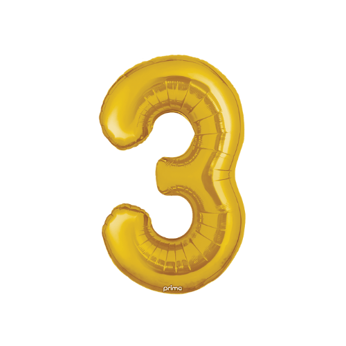 34" Balloon Numbers - Gold