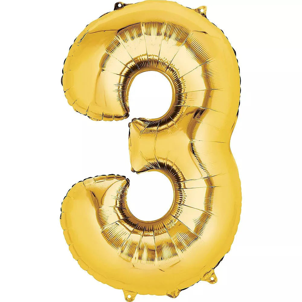 34" Balloon Numbers - Gold - Party America