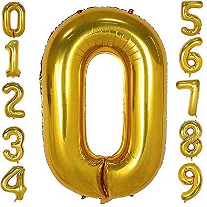 34" Balloon Numbers - Gold - Party America