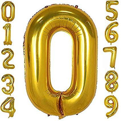 34" Balloon Numbers - Gold - Party America
