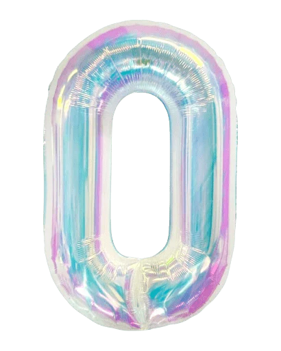 34" Balloon Numbers - Iridescent