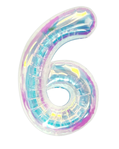 34" Balloon Numbers - Iridescent