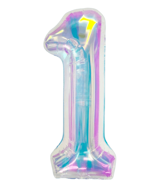 34" Balloon Numbers - Iridescent