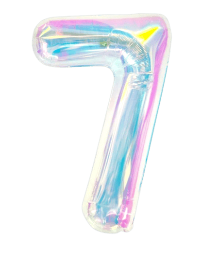 34" Balloon Numbers - Iridescent