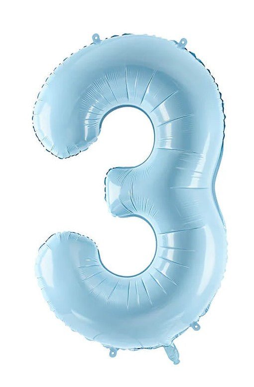 34" Balloon Numbers - Pastel Blue - Party America