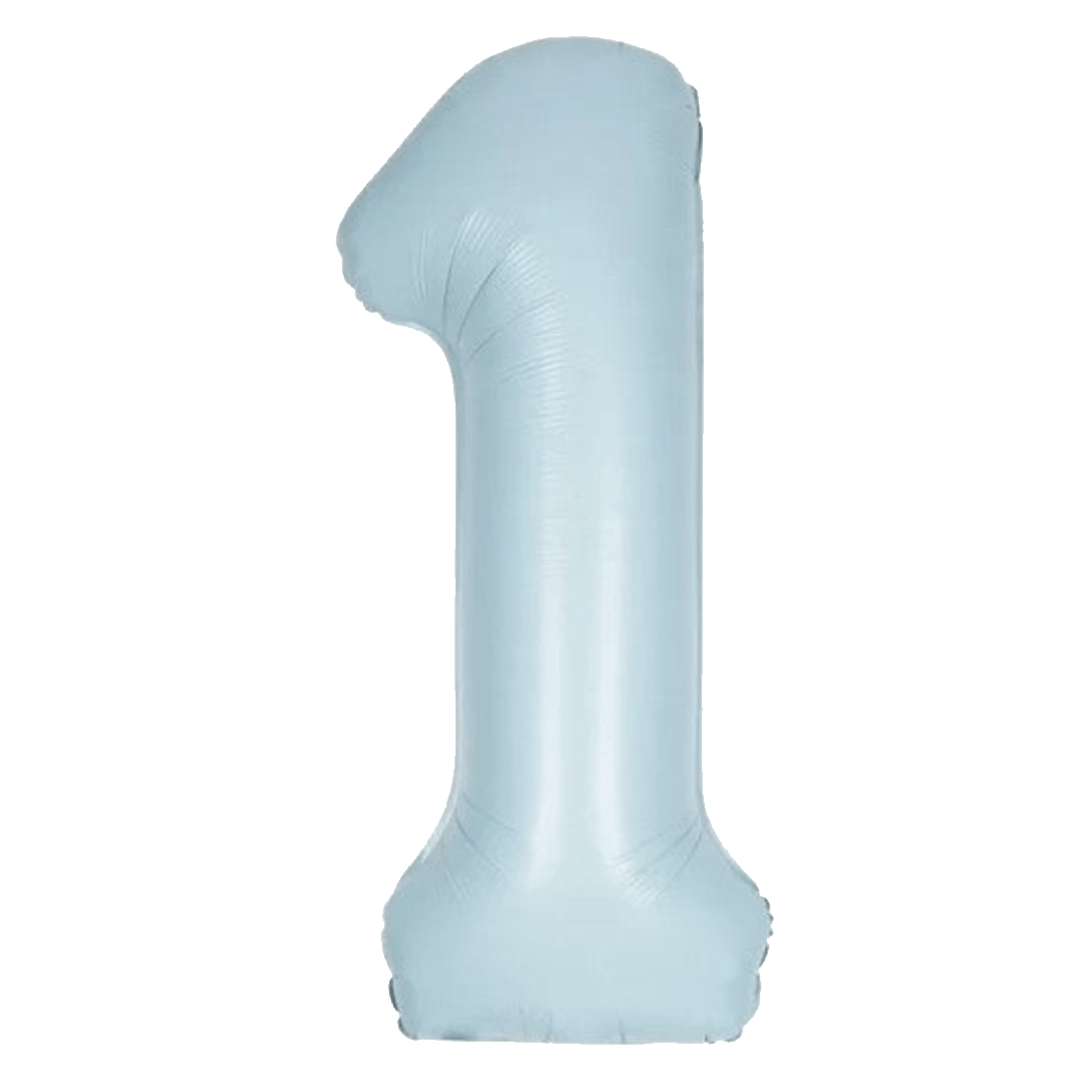 34" Balloon Numbers - Pastel Blue - Party America