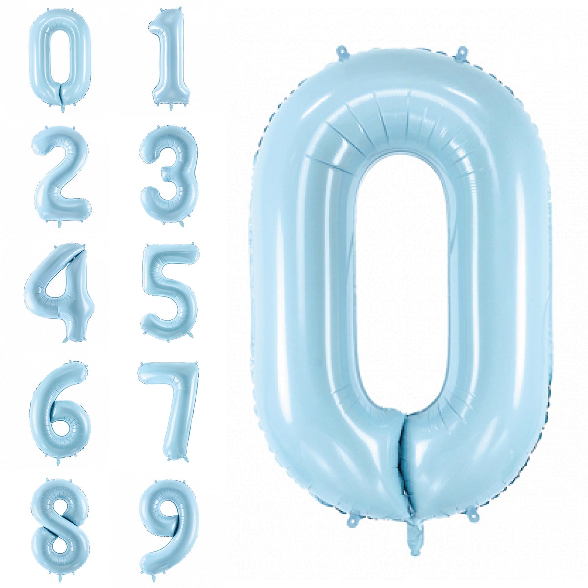 34" Balloon Numbers - Pastel Blue - Party America