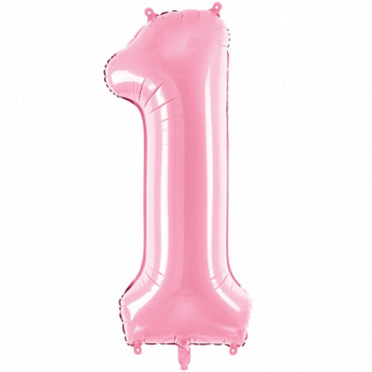 34" Balloon Numbers - Pastel Pink - Party America