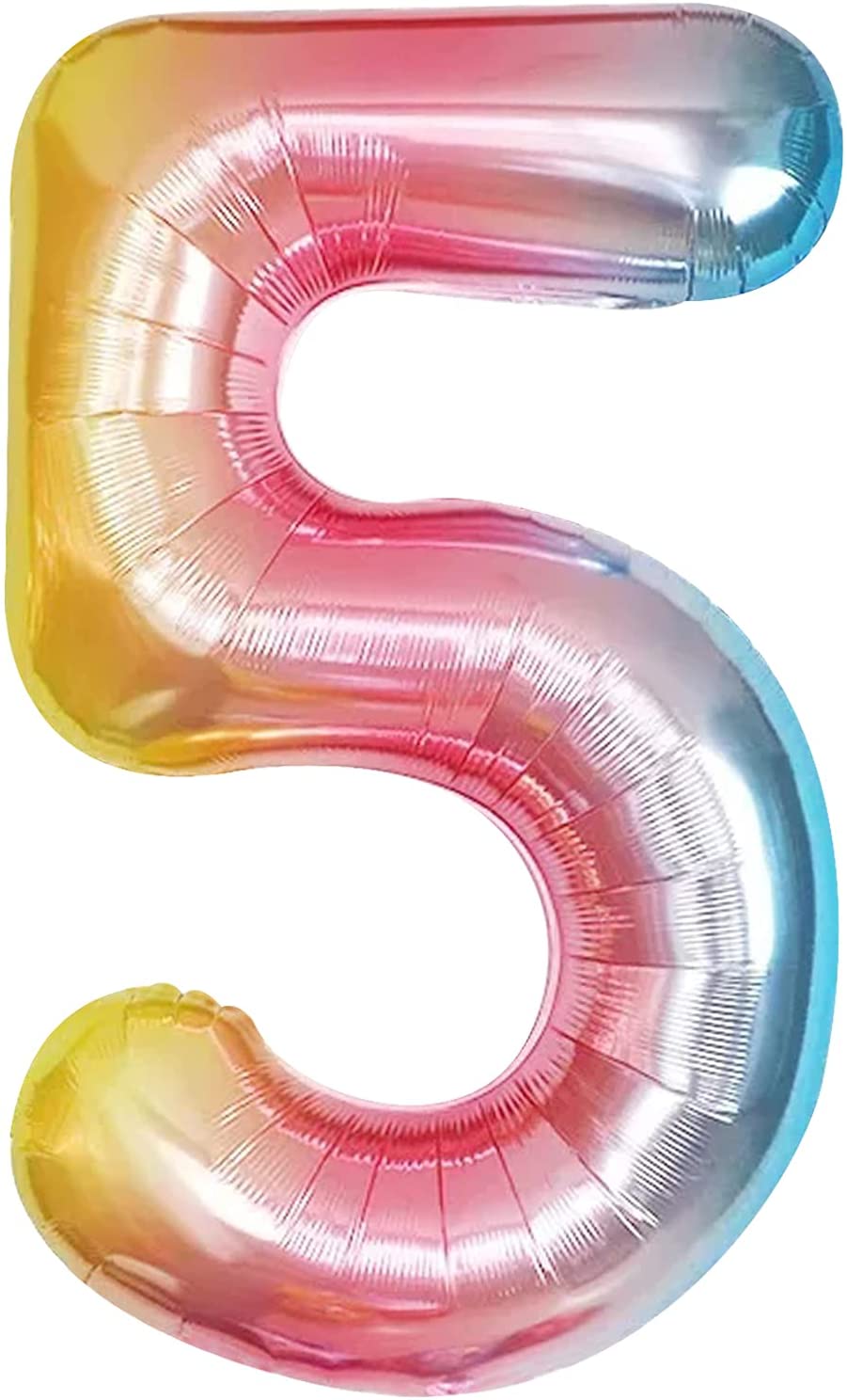 34" Balloon Numbers - Pastel Rainbow - Party America