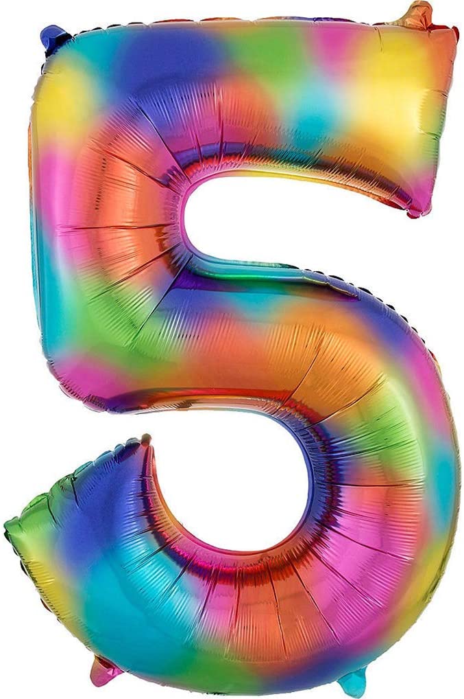 34" Balloon Numbers - Rainbow - Party America