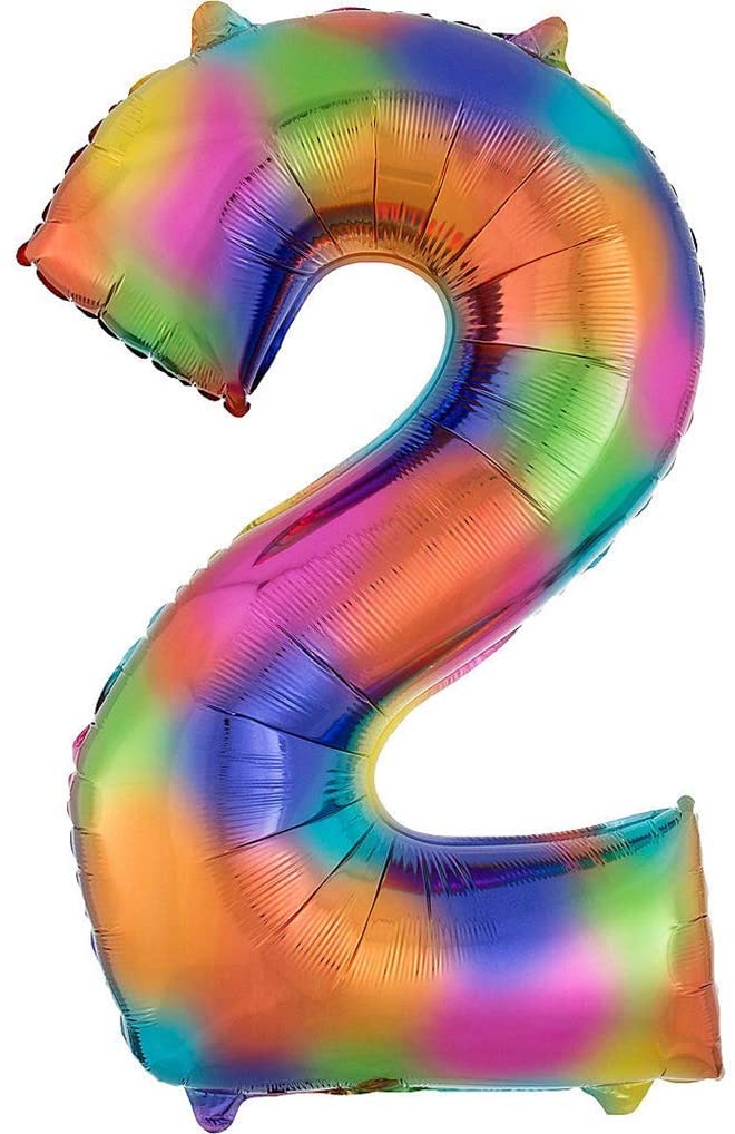 34" Balloon Numbers - Rainbow - Party America